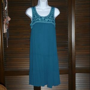 DEMOCRACY Teal Blue Tank Dress, Zip Back, XS, EUC